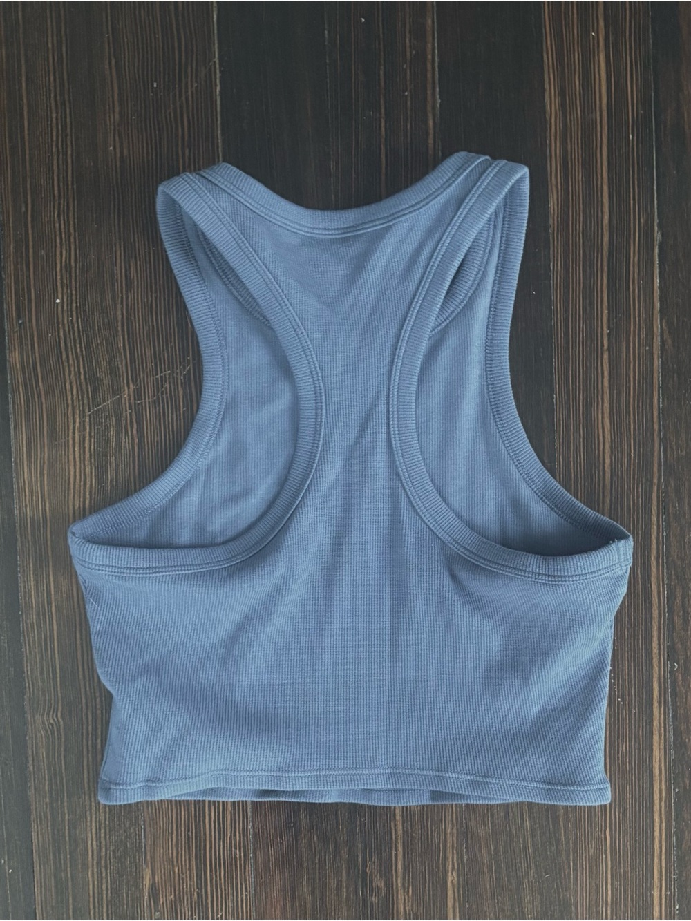 Alo Yoga Aspire Cropped Ribbed Tank Top - Bluestone - XS - Picture 5 of 6